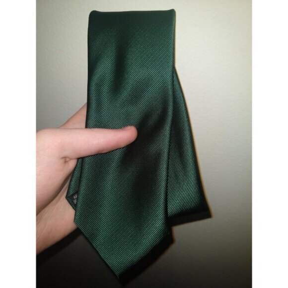 🆕Men Dark Green Imported Silk Blend Solid Formal Stylish Affordable Neck Tie - Picture 6 of 6